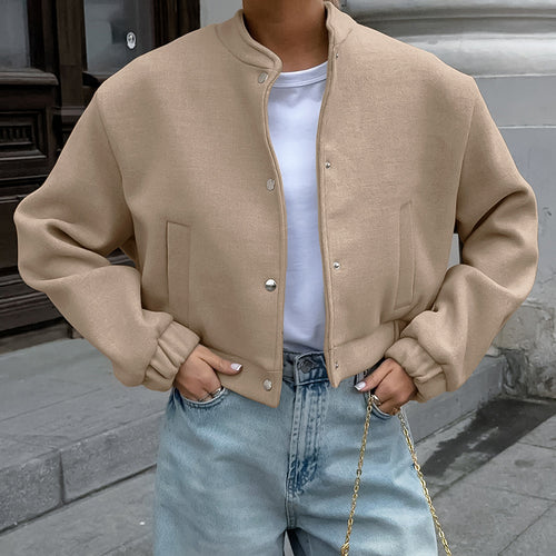 Casual oversized bomber jacket for women in soft fabric Amarae