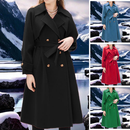 Elegant trench coat for women with double-breasted buttons and fitted cut Amarae