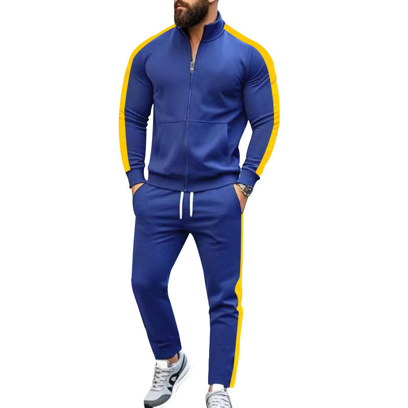 Sport leisure suit for men with high collar and practical zip pockets Lune London