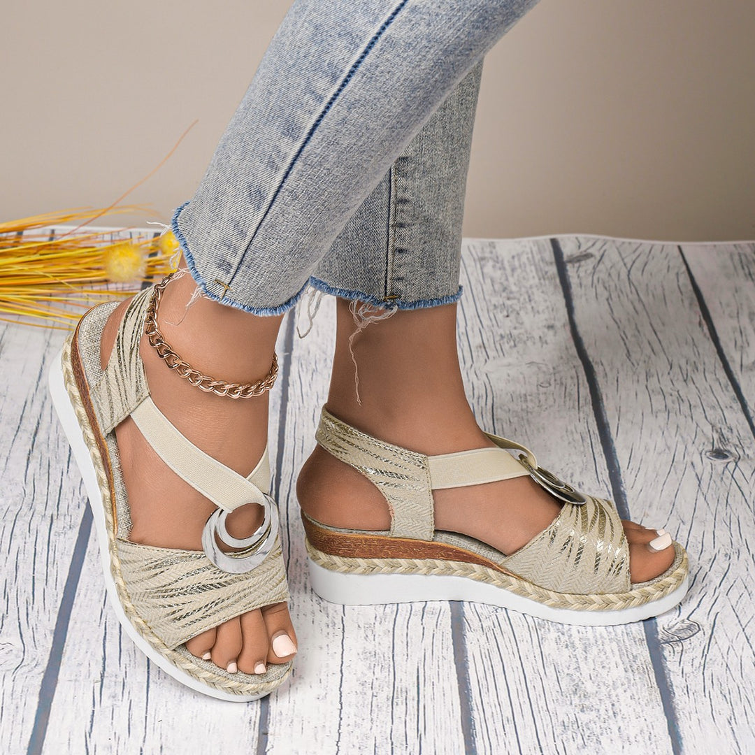 Ladies Casual Chic Platform Espadrille Sandals Lune London