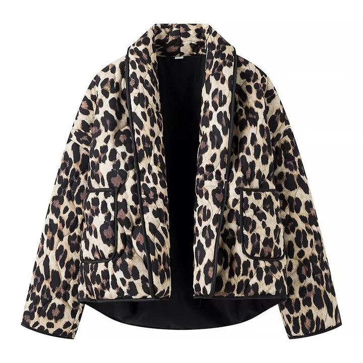 Modern animal print jacket for women with pockets Lune London