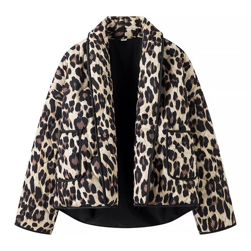 Modern animal print jacket for women with pockets Amarae