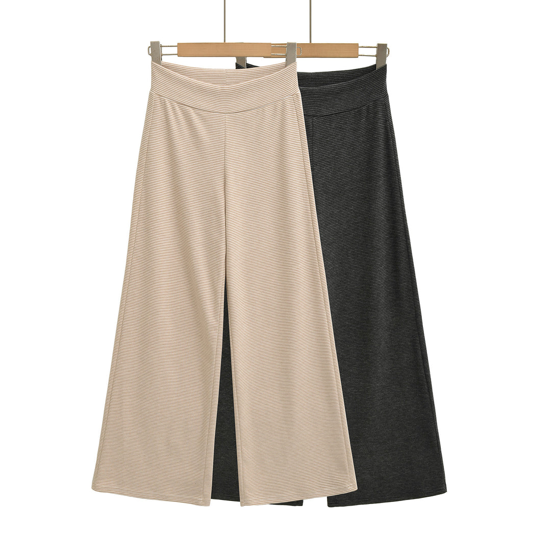 Wide jersey pants for women with high waist Lune London