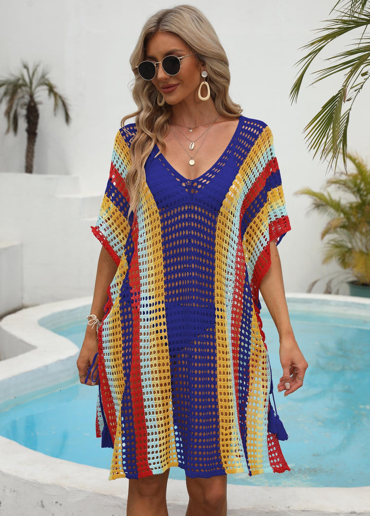 Ladies Open Mesh Beach Cover-up Dress Lune London