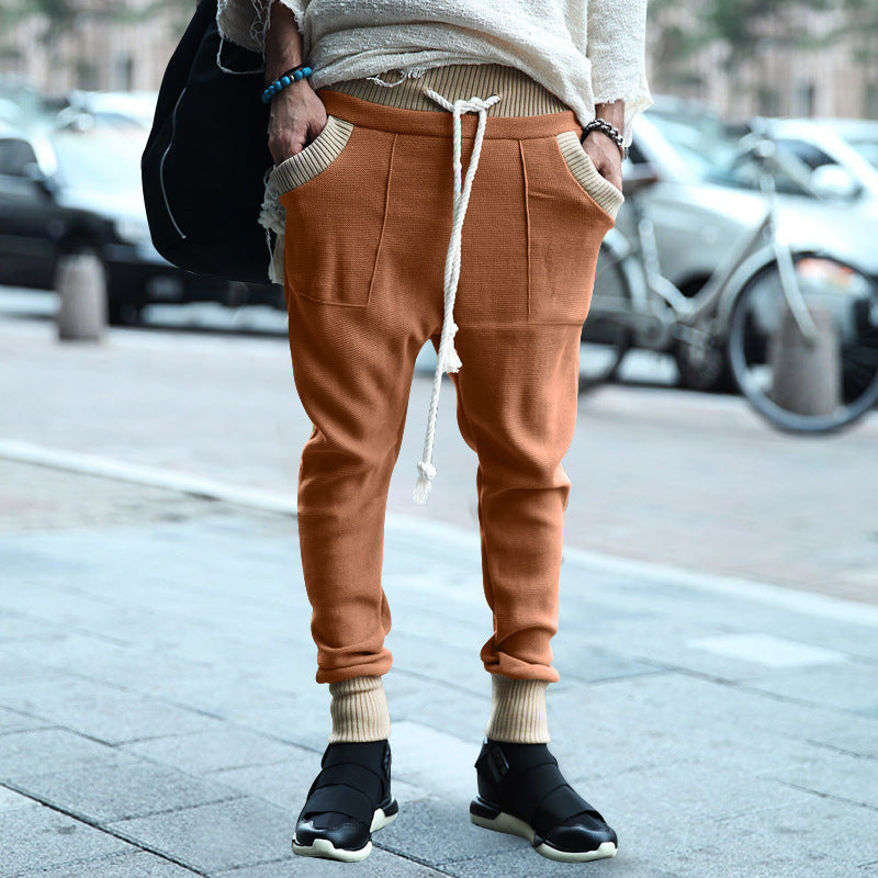 Casual men's jogger pants with side pockets and elastic waistband Lune London
