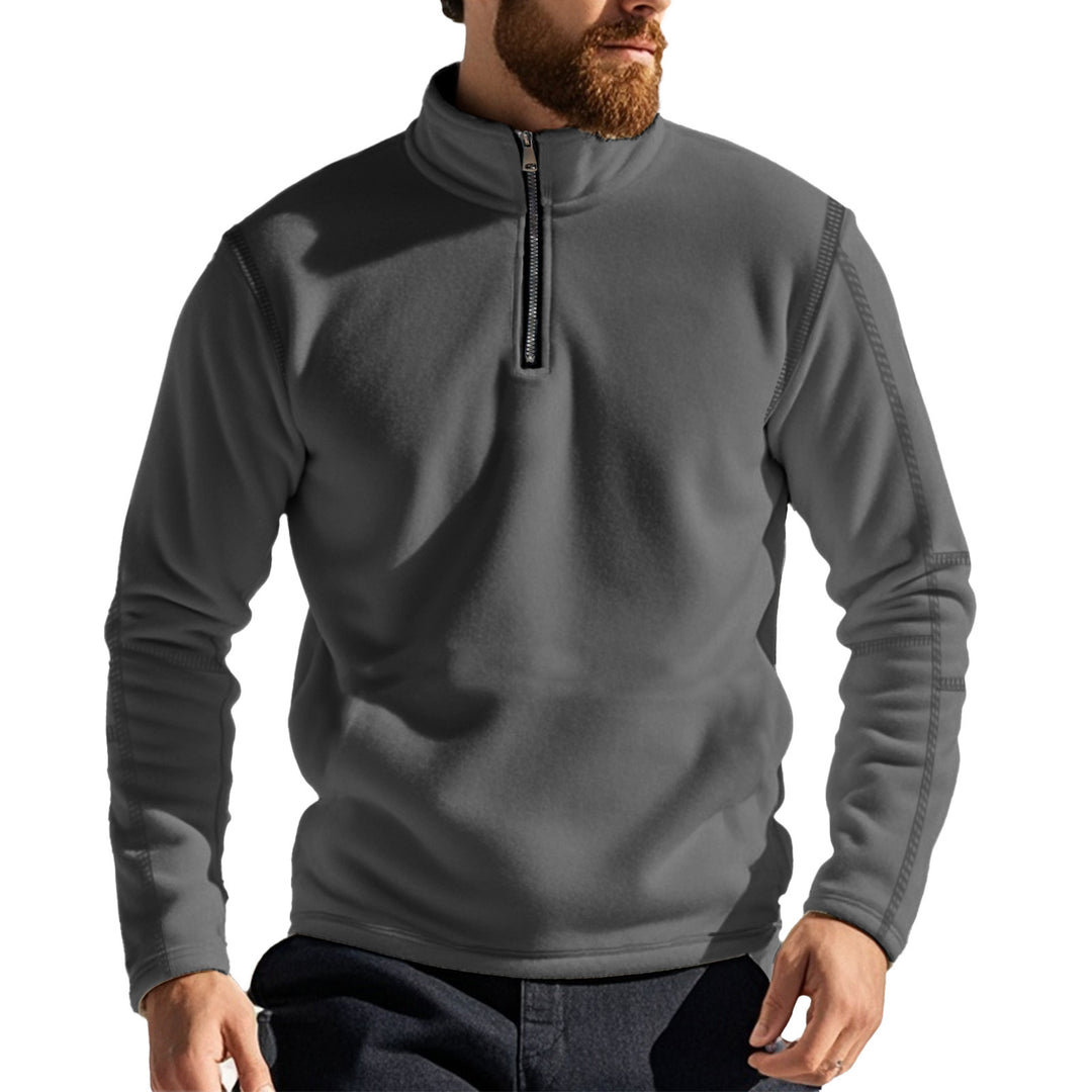 Men's fleece pullover with high collar Lune London