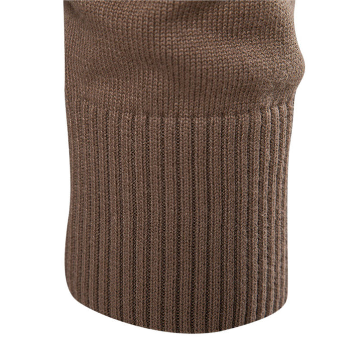 Knit sweater for men with trendy high collar and textured design Lune London