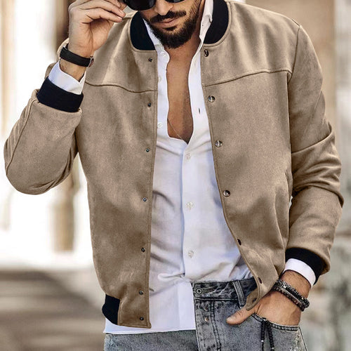 Casual bomber jacket for men with zipper and practical side pockets Amarae