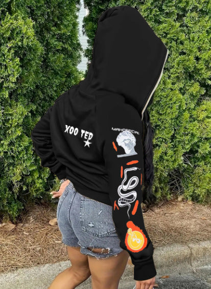 Design hoodie for women with graphic print and pockets Amarae