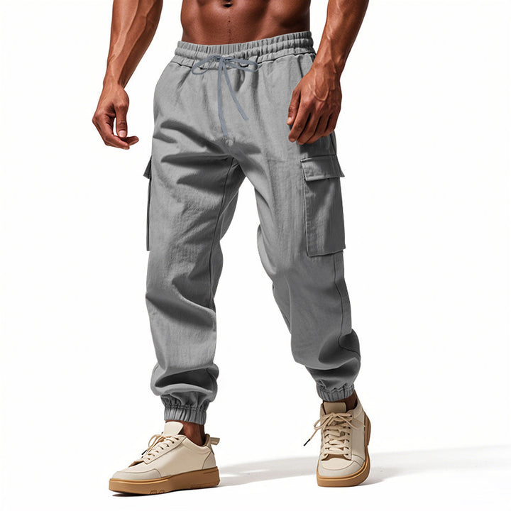 Men's cargo pants with elastic waist and practical side pockets Lune London 1760050836