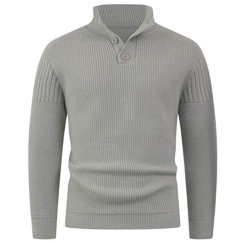 Innovative half-zip sweater for men with ribbed structure Lune London