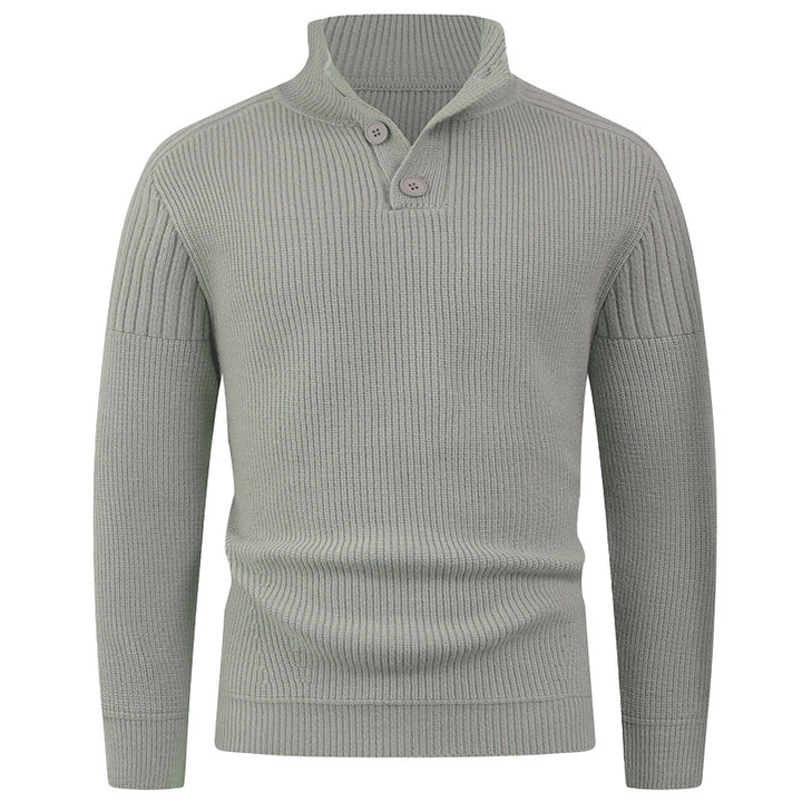 Innovative half-zip sweater for men with ribbed structure Lune London