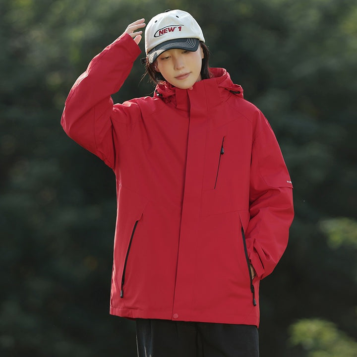 Men's Two-Tone Wind and Water-Repellent Softshell Jacket with Hood Amarae