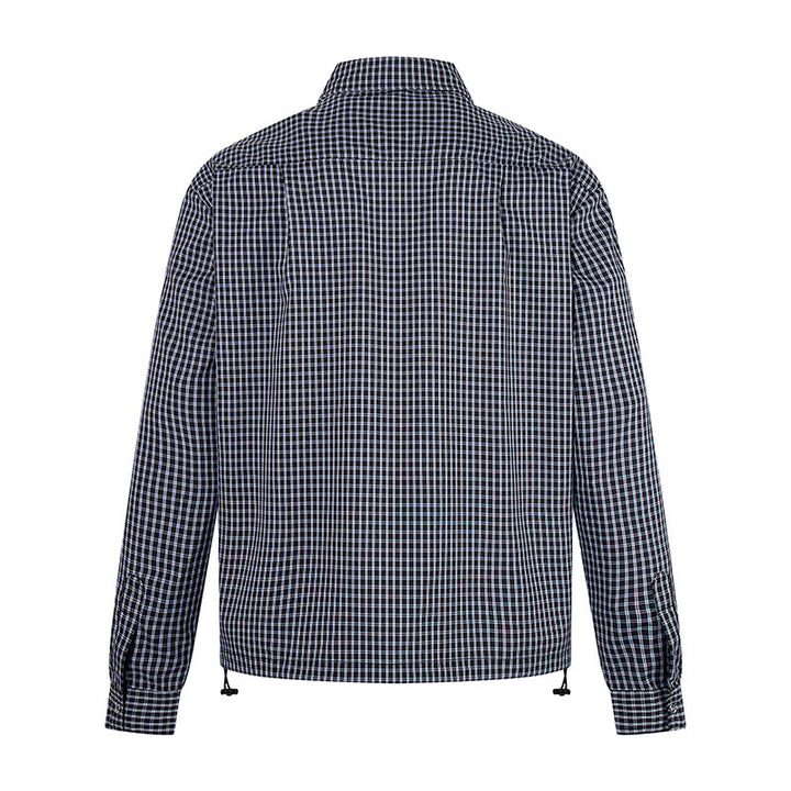 Men's checked shirt with full button placket, adjustable hem, and Kent collar Amarae