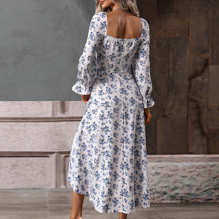 Robe maxi femme avec motifs floraux et décolleté en V profond Chic & Stil