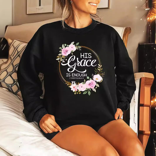 Sweat-shirt pour femmes avec lettres motivantes et design floral Chic & Stil