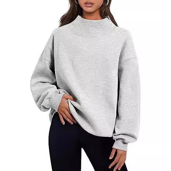 Casual pullover for ladies with high collar and wide sleeves Lune London