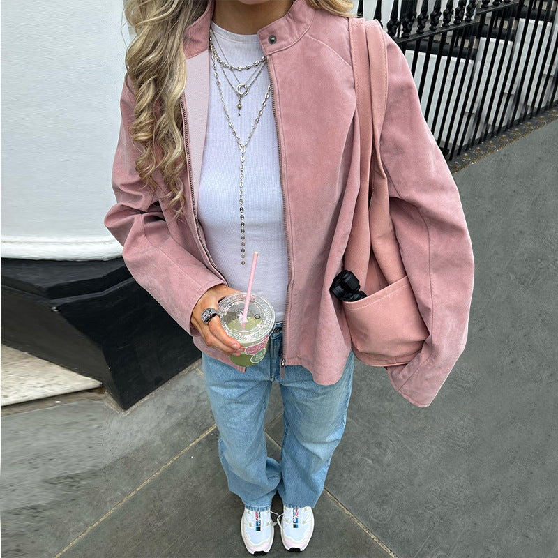 Women's casual jacket with high collar and oversized fit Lune London