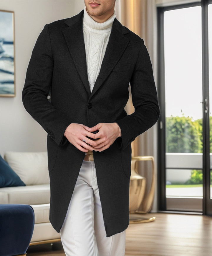 Elegant long coat for men in high-quality wool Amarae
