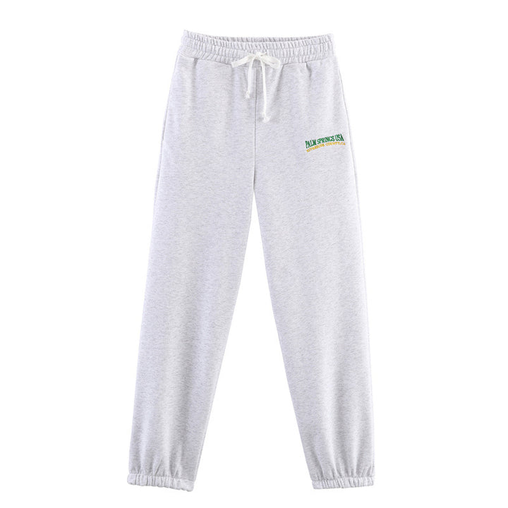 Sports pants for women with elastic waistband and practical logo Lune London