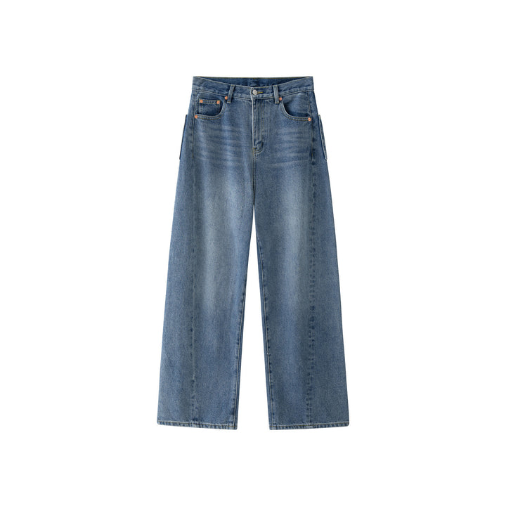 Women's Extra Wide Denim Baggy Pants with High Waist and Relaxed Fit Amarae