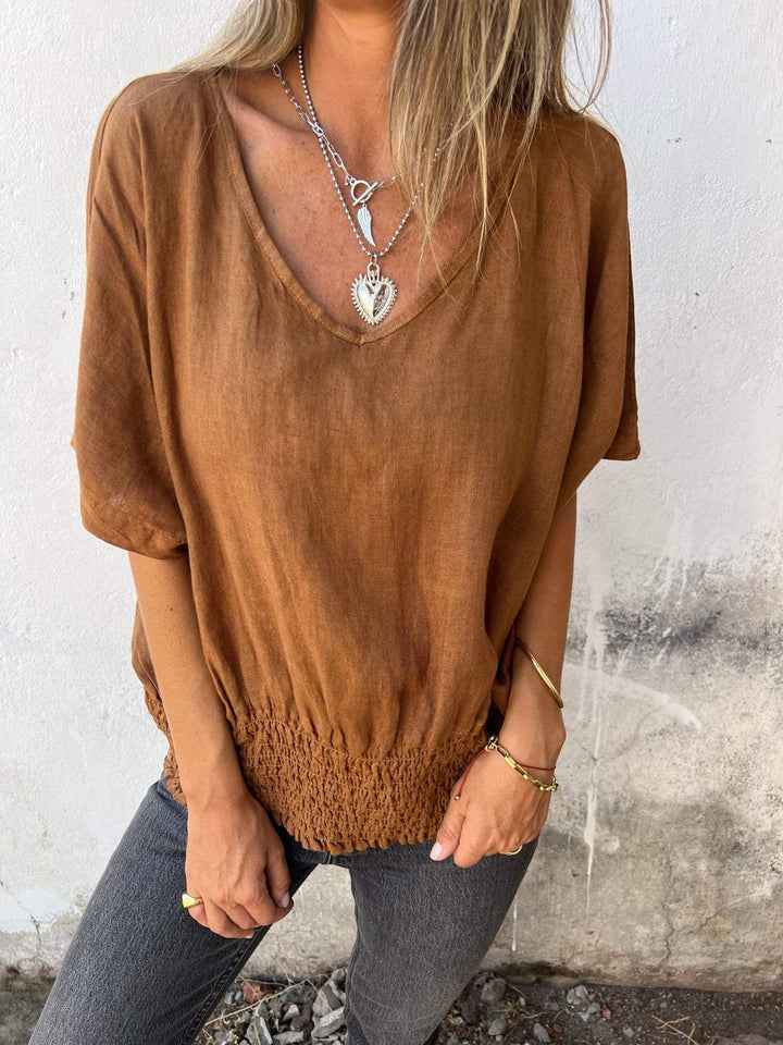 Casual oversized shirt for women with elastic waist Lune London