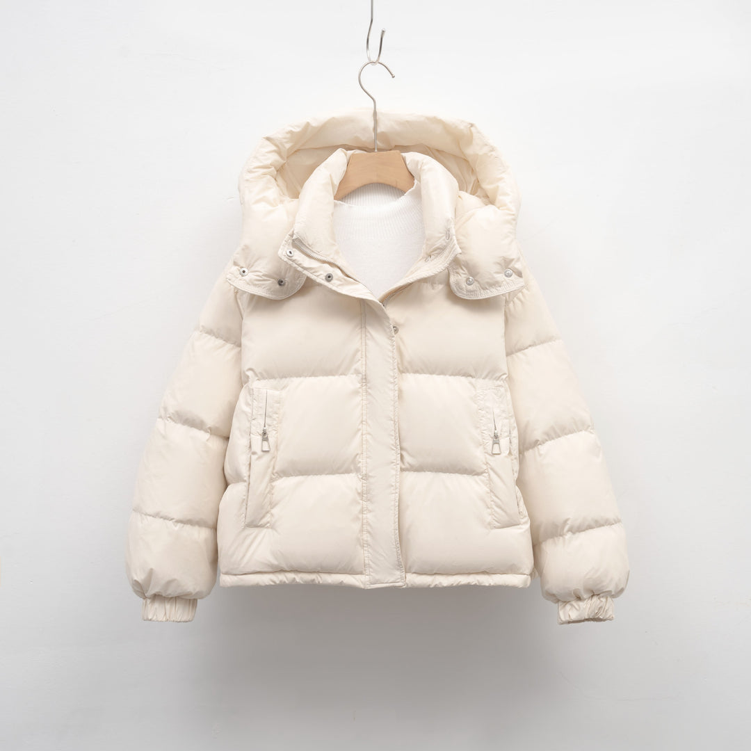Women's puffer jacket with removable hood and oversized fit Lune London