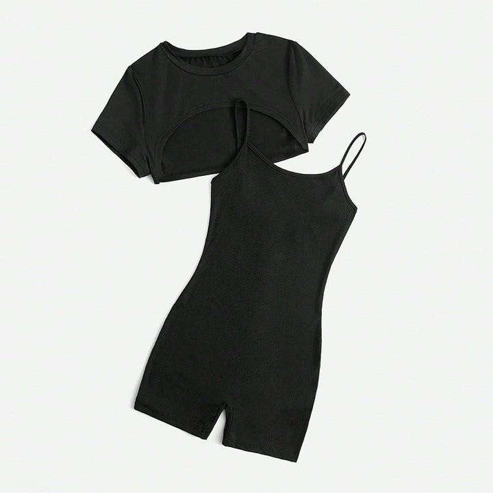 Ensemble de combinaison pour femme à top court et shorts Chic & Stil