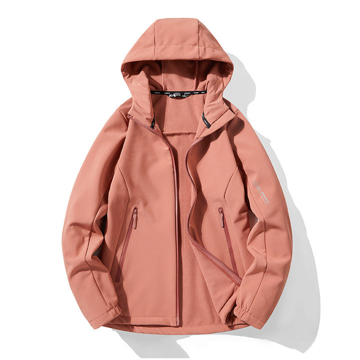 Men's Lightweight Softshell Hoodie with Fleece Lining and Water-Repellent Surface Amarae