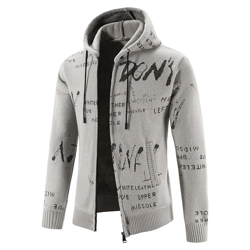 Fashionable men's hoodie with creative print Lune London