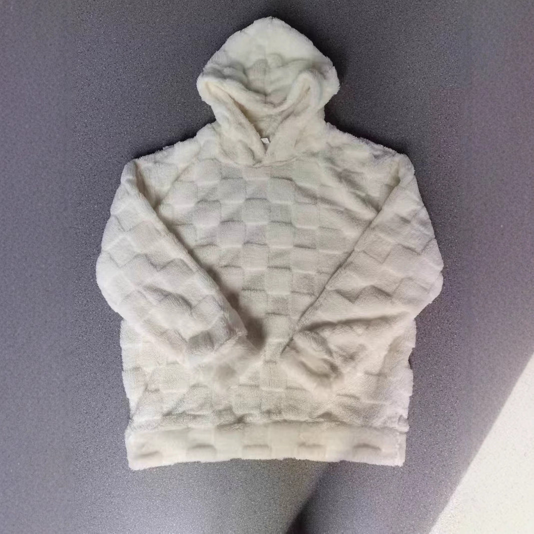 Men's hoodie in comfortable fleece with textured surface Amarae