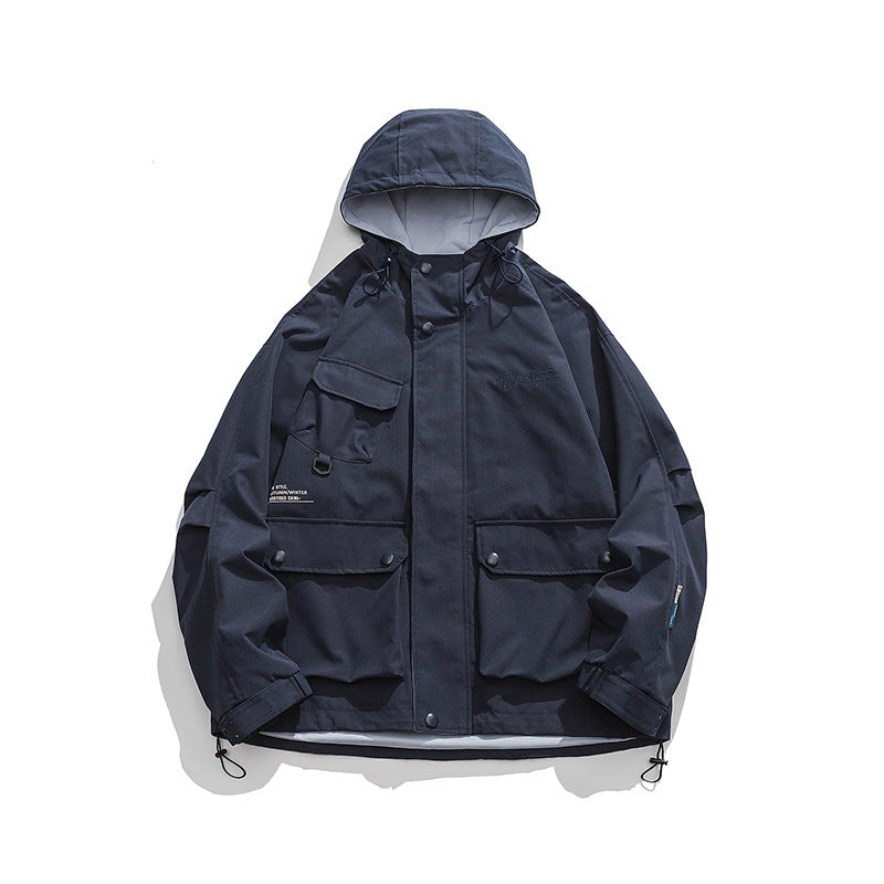 Unisex Oversize-Utility-Jacket with Hood, multifunctional flap pockets and drawstring Amarae