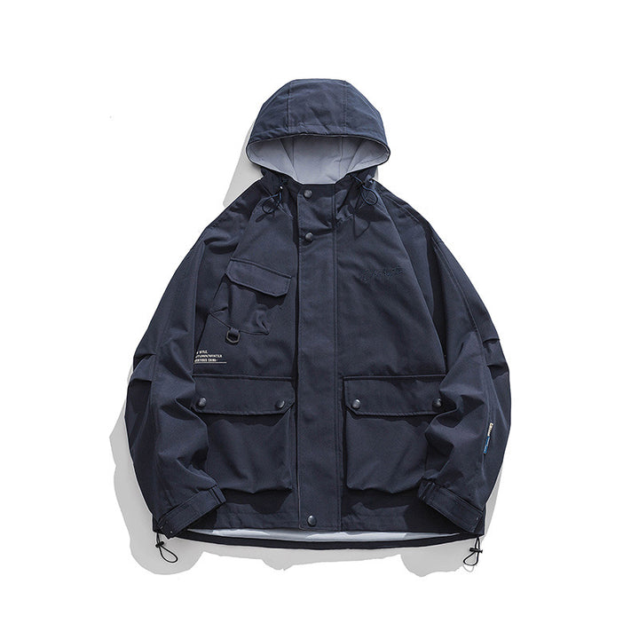 Unisex Oversize-Utility-Jacket with Hood, multifunctional flap pockets and drawstring Amarae