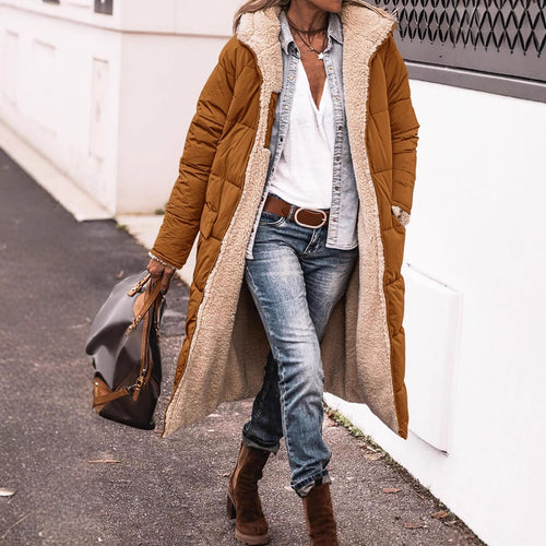Ladies cozy winter coat with high-quality plush lining and practical pockets Amarae