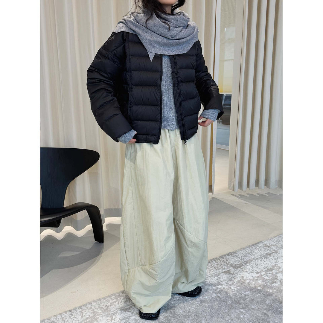 Women Lightweight Quilted Short Jacket with Boxy Silhouette and Full Zip Amarae
