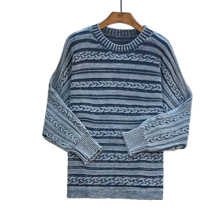 Pull en maille épaisse pour femmes avec un motif en relief à la mode et une coupe décontractée Chic & Stil