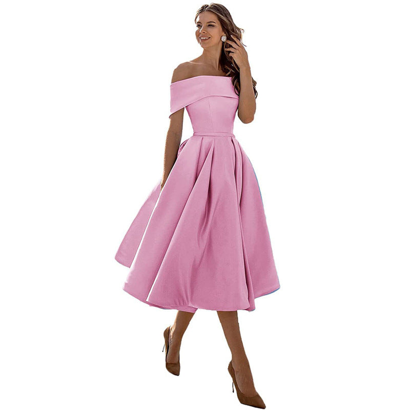Lune London | Versatile Strapless Satin Dress for Parties