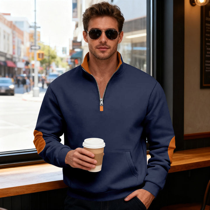 Men's stylish hoodie with zipper and practical pockets Chic and style