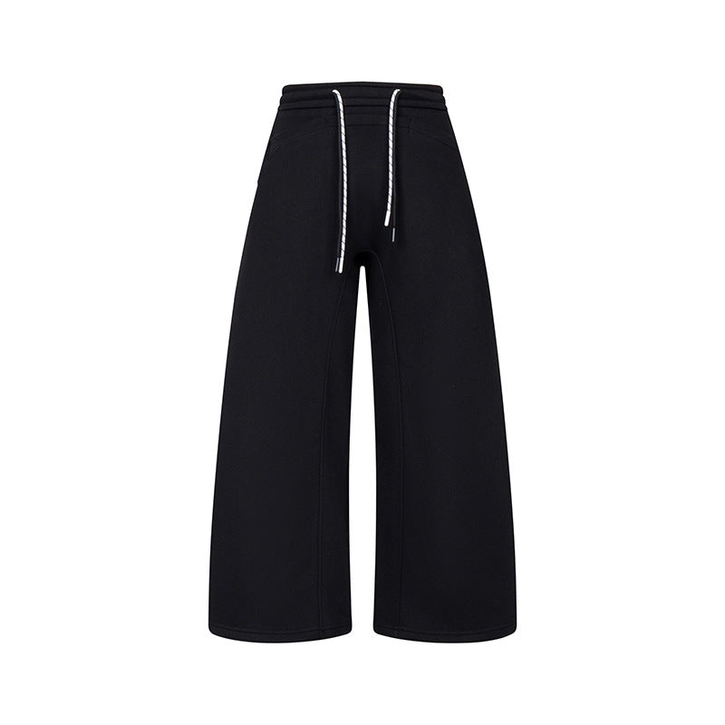 Women's Culotte Sweatpants with High Waist, Drawstring and Wide Leg Fit