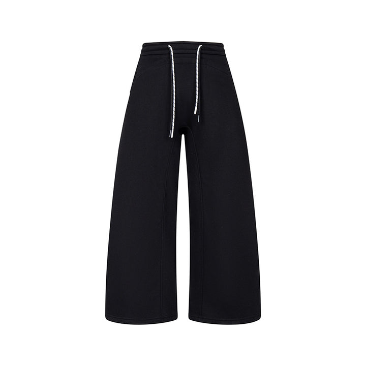 Women's Culotte Sweatpants with High Waist, Drawstring and Wide Leg Fit