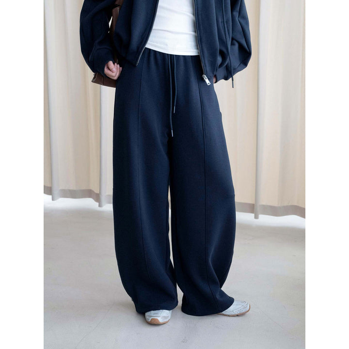 Women's Striped Wide Lounge Pants with High Waist and Drawstring Amarae
