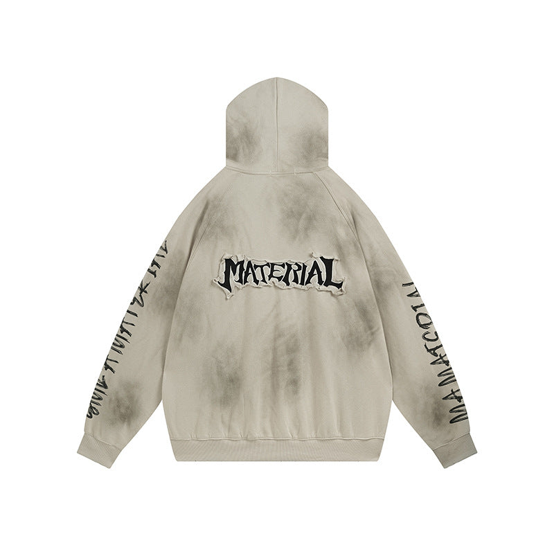 Unisex oversized hoodie with tie-dye wash and statement rear print Amarae