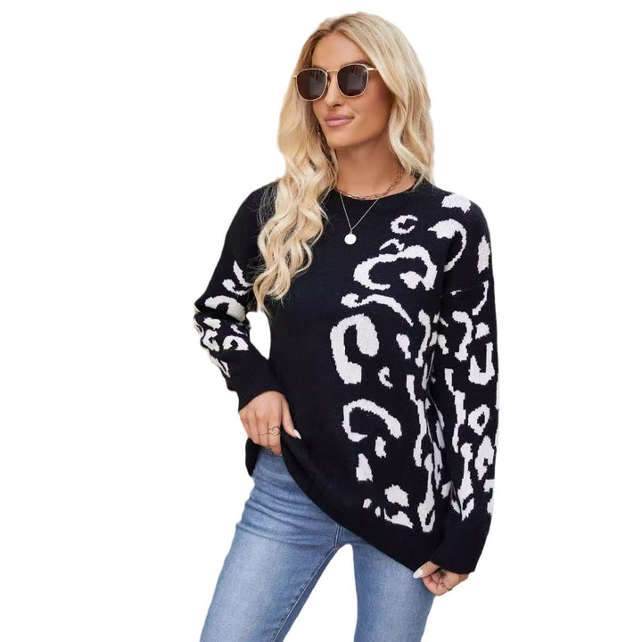 Sweater féminin à la mode avec design léopard sauvage Chic & Stil