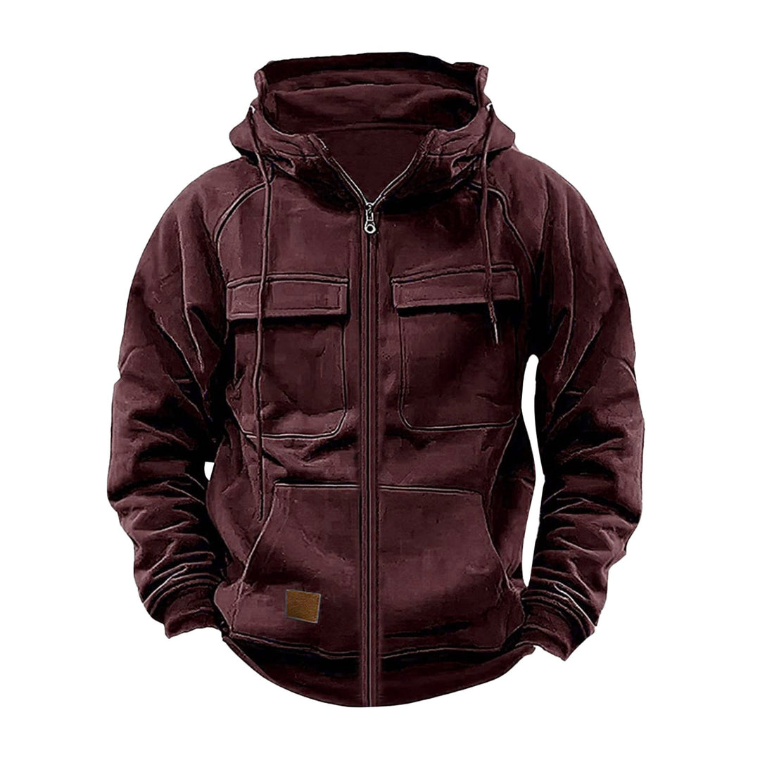 Robust hooded jacket for men with practical pockets and stylish zipper Lune London