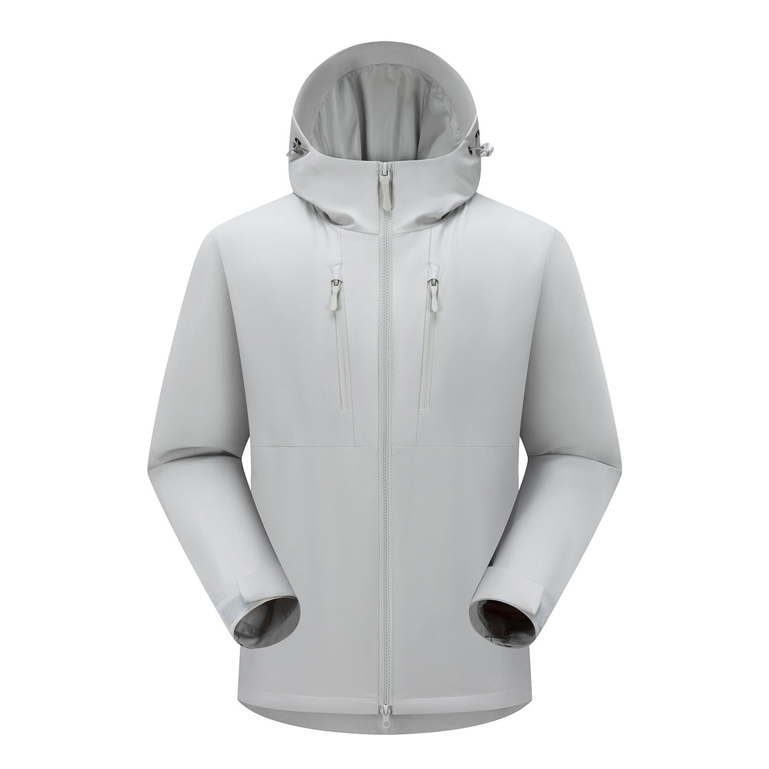 Men's Technical Softshell Jacket with Ergonomic Hood and Vertical Chest Pockets Amarae