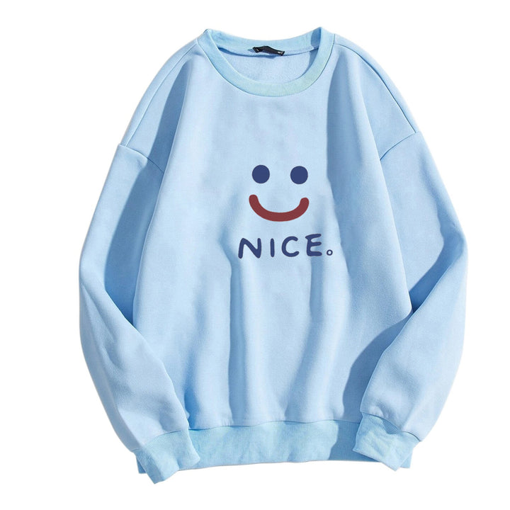 Women casual sweatshirt with cheerful smile motif Chic & Stil