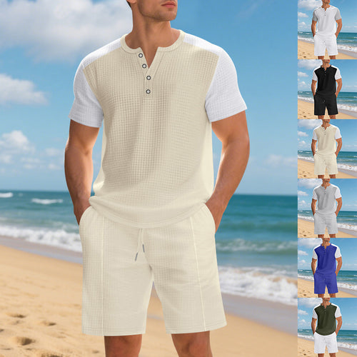 Men's comfortable short set with structured top and comfortable shorts Amarae