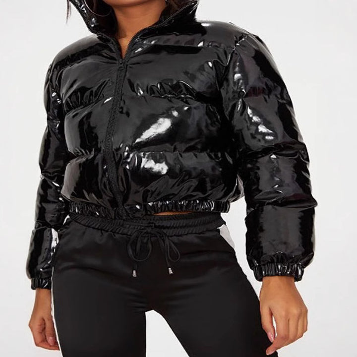Ladies Short Shiny Puffer Lune London
