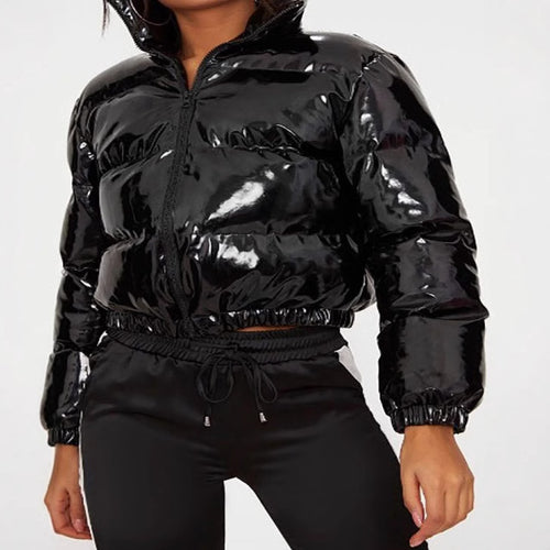 Ladies Short Shiny Puffer Amarae