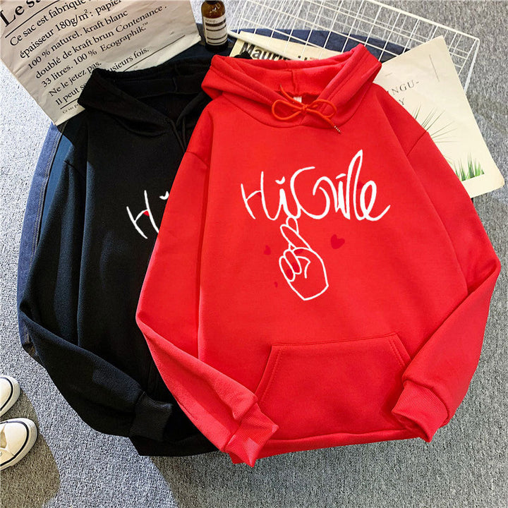 Ladies hoodie with creative graphic design Chic & Stil